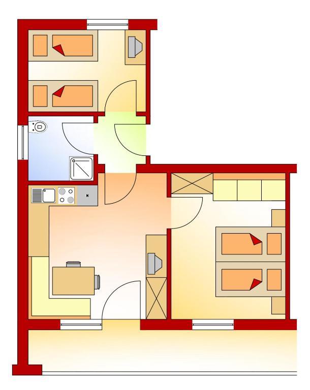 Appartements Schneezauber Lermoos Værelse billede