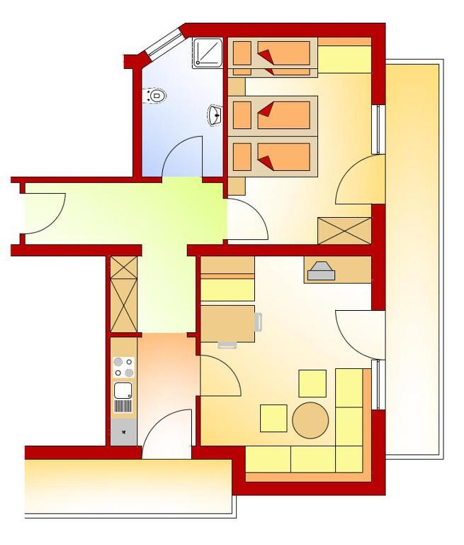 Appartements Schneezauber Lermoos Værelse billede